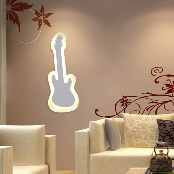 'Guitar' LED Acrylic Wall Light 