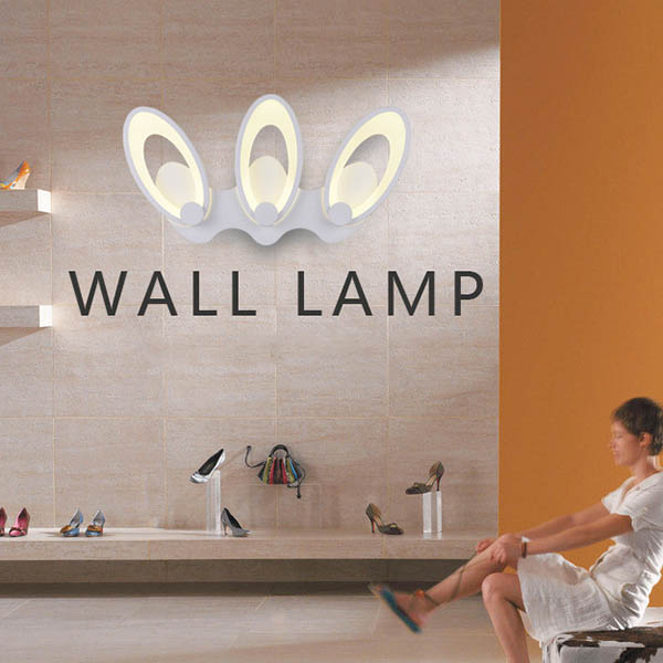 3Heads ‘Rabbit Ears' Design LED Acrylic Wall Light