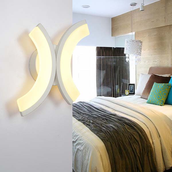 LED Acrylic ‘X Shape' Wall Light