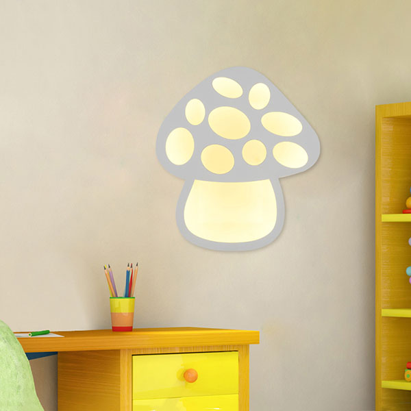 Lovely  ‘Mushroom' LED Acrylic Wall Light for Children Room
