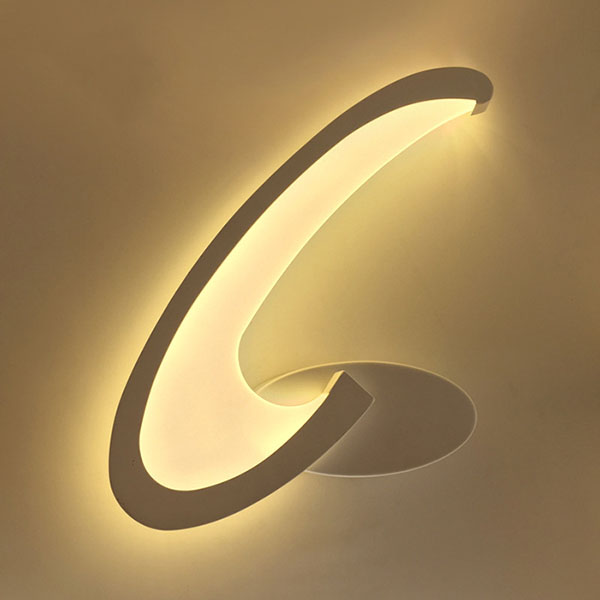 LED Acrylic ‘C Shape' Design Wall Light